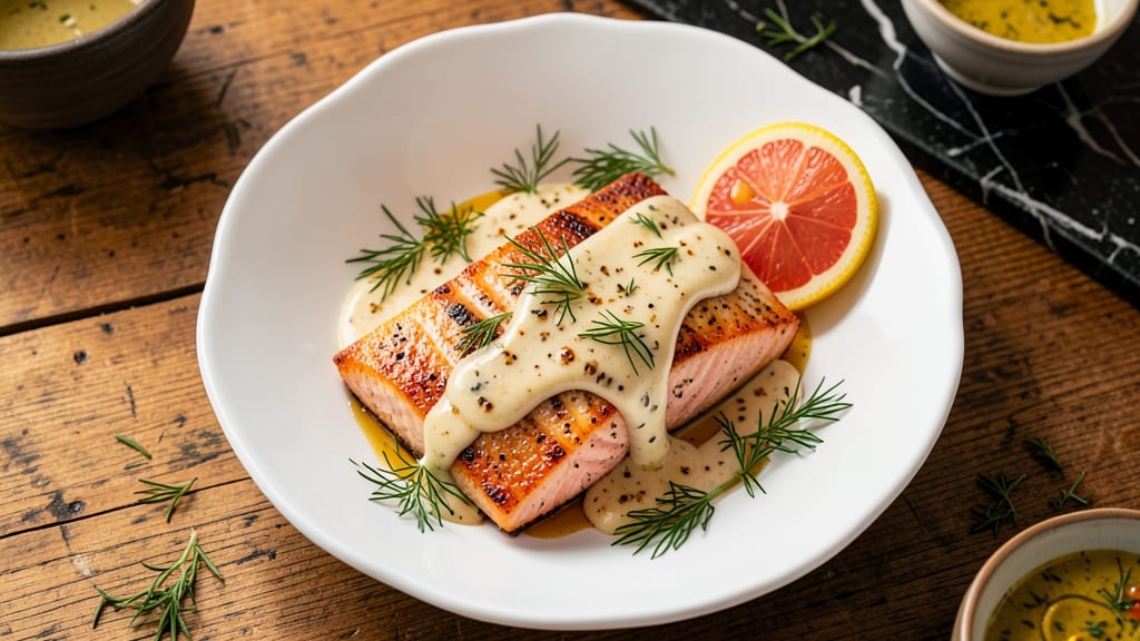 Baked Salmon With Mustard Dill Sauce Recipe: Bright Tangy Glaze That Locks in Flavor