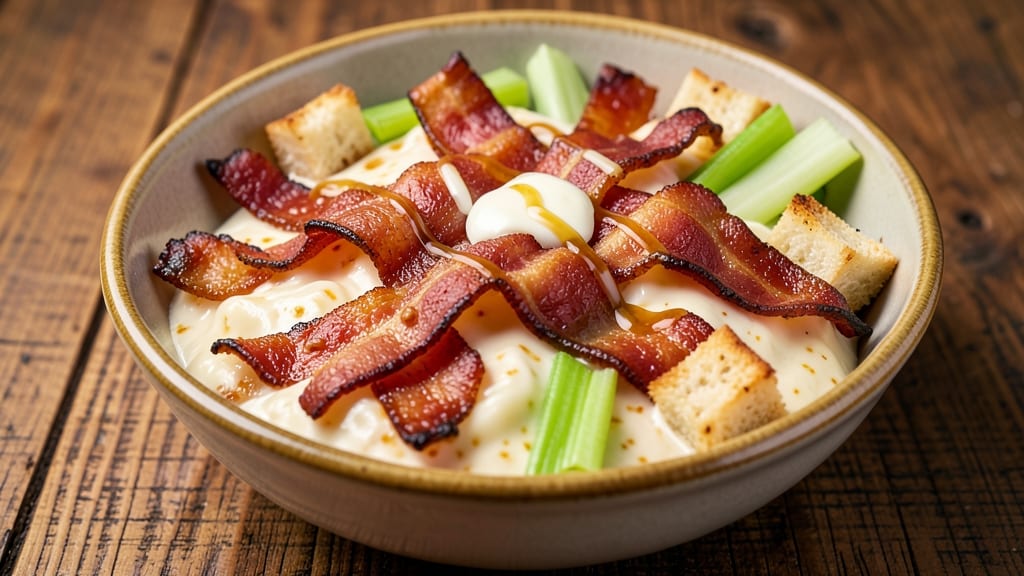Bacon Cheese Sauce Recipe: Smoky Cream Velocity With Crispy Celery Crown