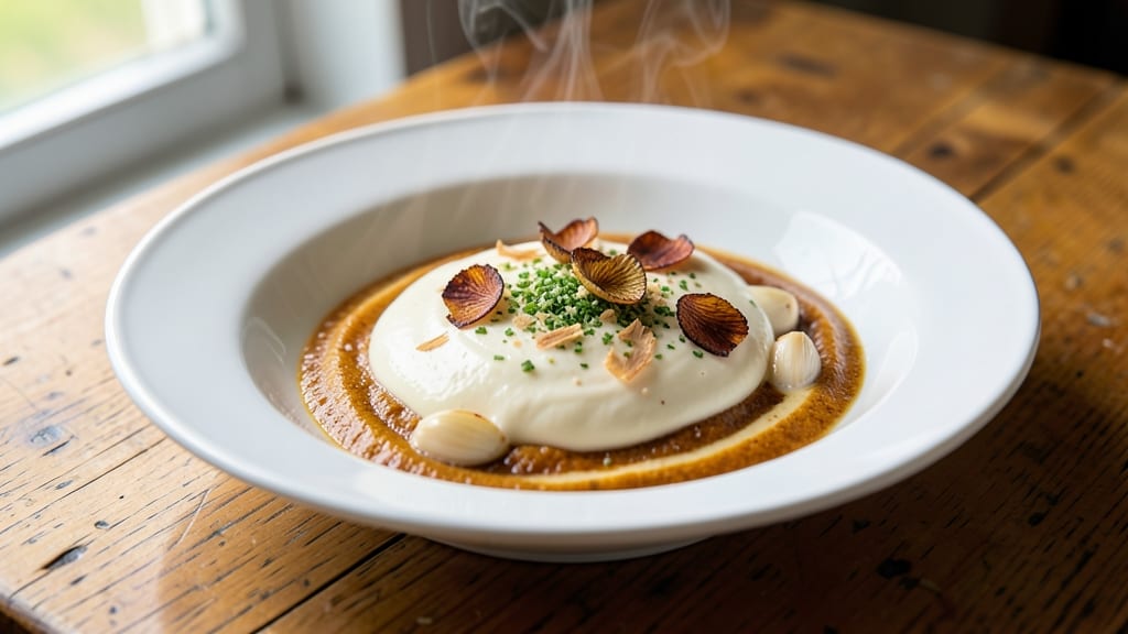 Arigatos White Sauce Recipe: Celery Crown Crunch Over Creamy Tomato Base