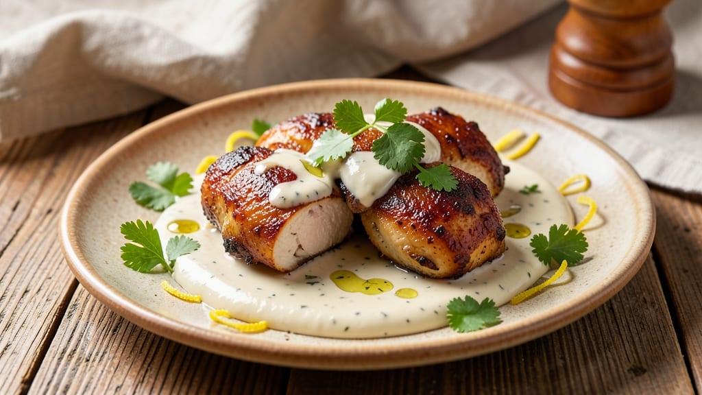 Peruvian Chicken in White Sauce Recipe: Silky Cheese and Herb Emulsion Magic