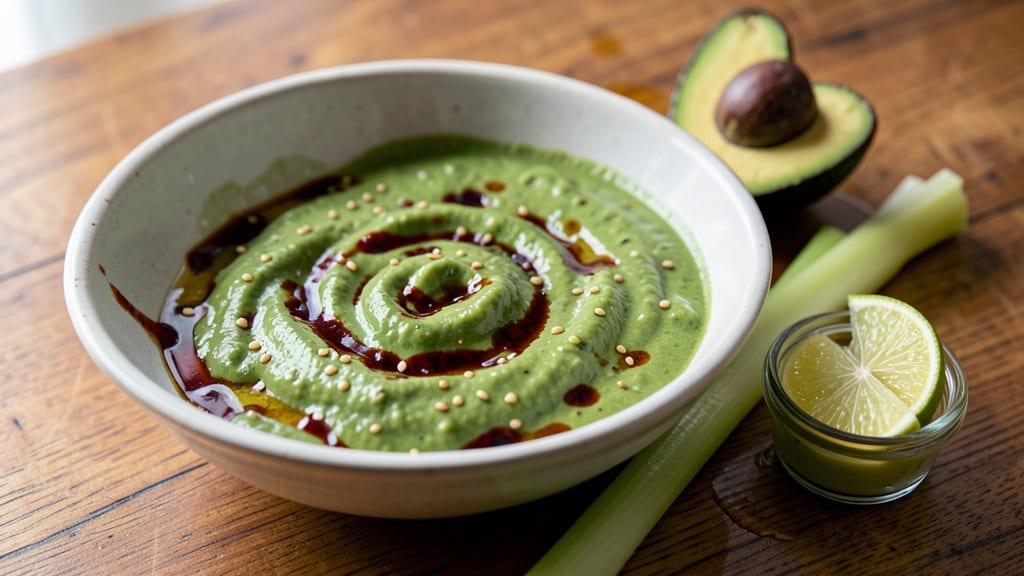 Avocado Egg Roll Sauce Recipe: Creamy Avocado-Chipotle Velocity With Celery Crown Sparkle