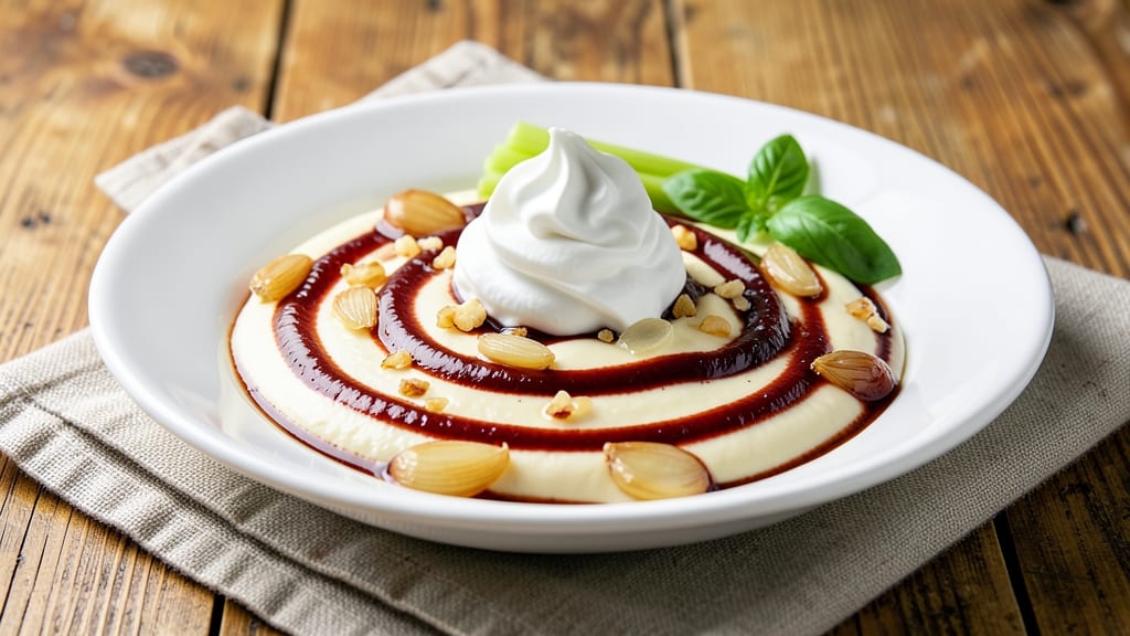 Balsamic Cream Sauce Recipe: Silky Emulsion With Celery Crown Crunch
