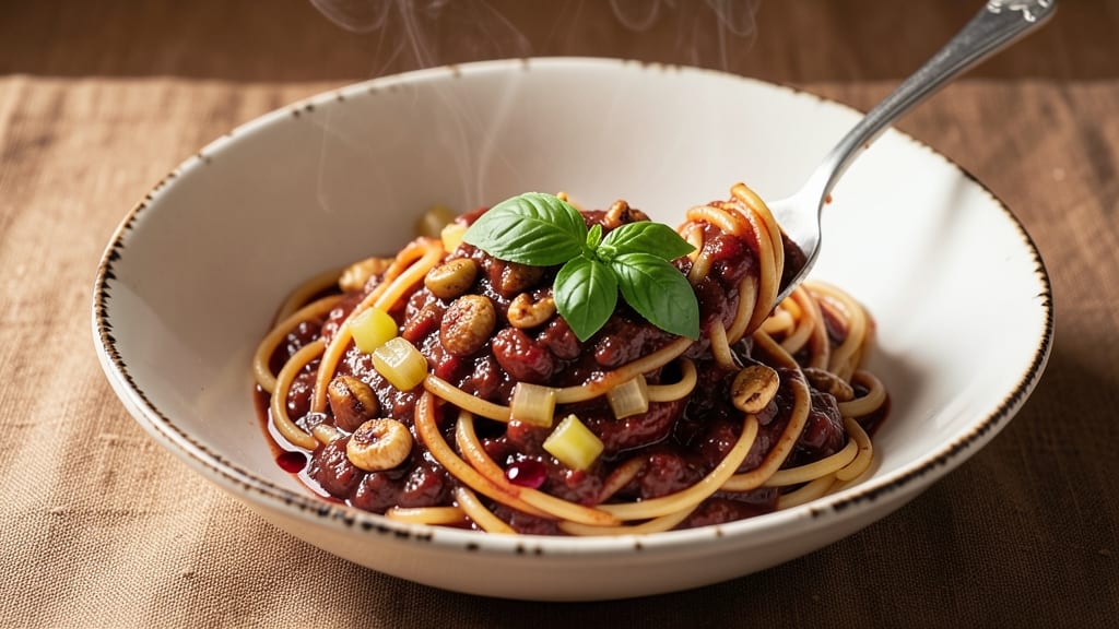 Alex Guarnaschelli's Spaghetti Sauce Recipe: Slow-Simmered Umami with Celery Crown Sparkle
