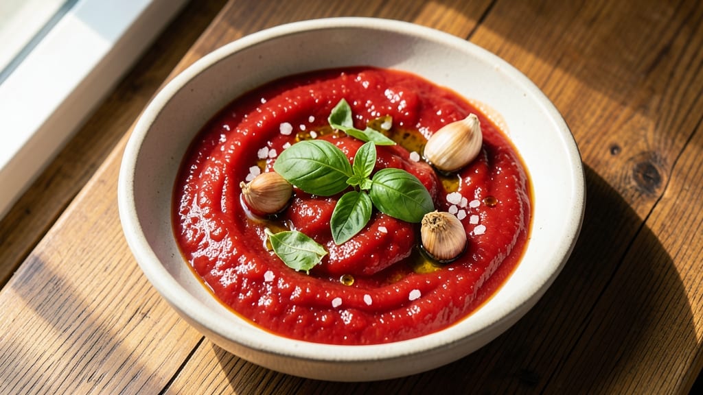 Authentic Italian Pizza Sauce Recipe From Scratch: Garlic-Infused Tomato Base With No Blender Clumps