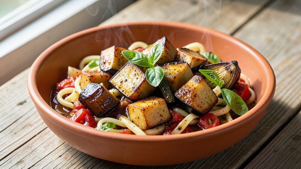 Aubergine Pasta Sauce Recipe: Smoky Eggplant Velocity With Celery Crown Crunch