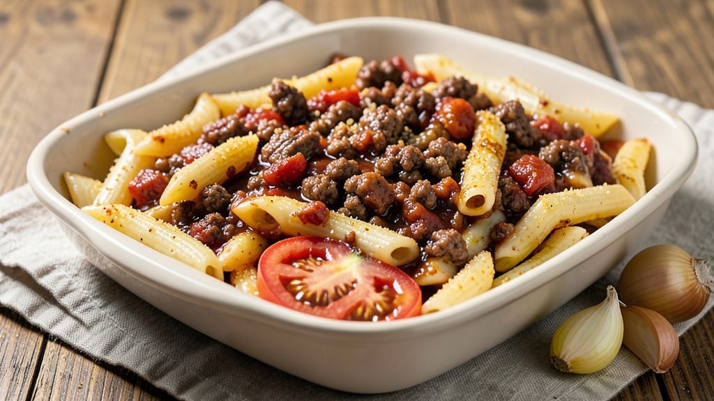 Baked Penne With Meat Sauce Recipe: Crispy-Topped Pasta That Stands Up to Spoons