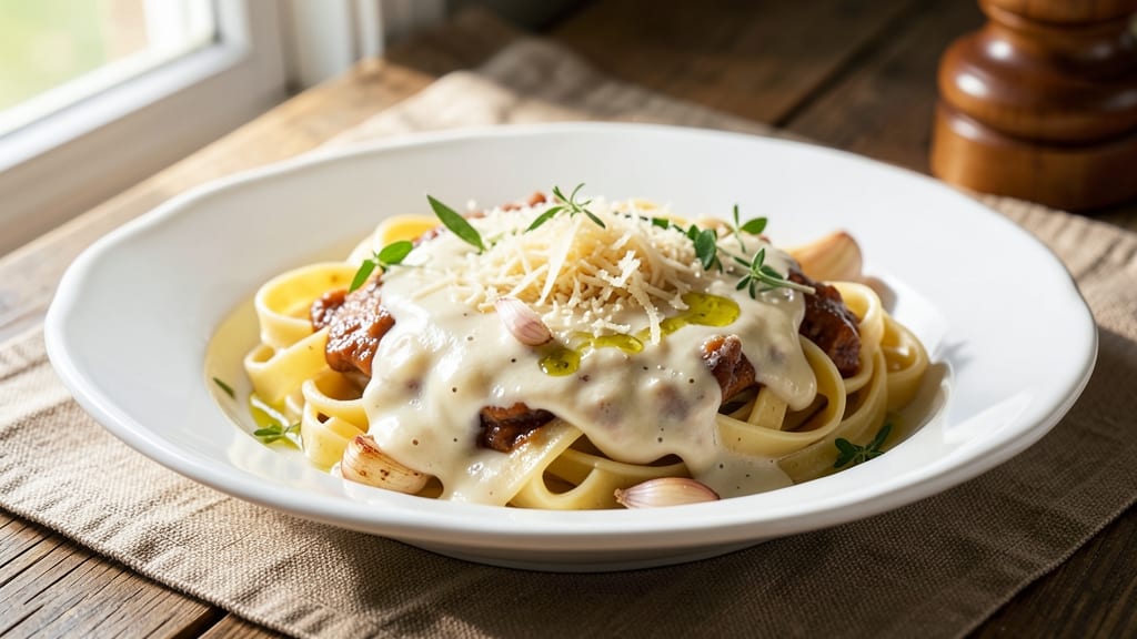 Alfredo Sauce Recipe With Butter and Parmesan Cheese: Silky Threads of Cheese That Never Break