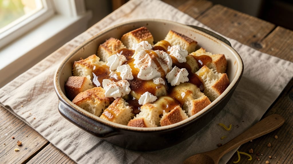 Barefoot Contessa Bread Pudding with Bourbon Sauce Recipe: Boozy Caramelized Crunch With Vanilla Kiss
