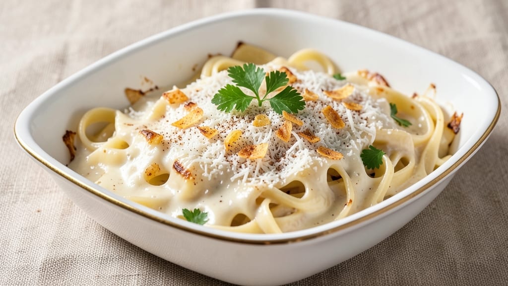 Baked Pasta With Alfredo Sauce Recipe: Crispy Top, Creamy Layered Magic