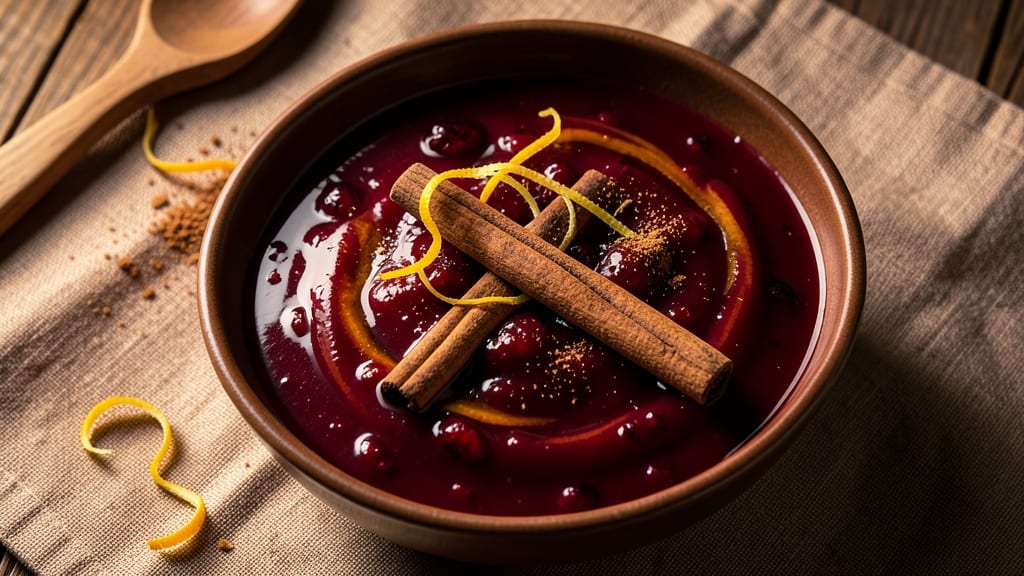 Cranberry Sauce Recipe With Orange Juice And Cinnamon Stick: Brightly Spiced Holiday Glaze