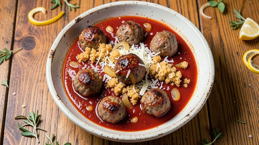 Anthony's Coal-Fired Pizza Meatball Sauce Recipe: Celery Crown Crunch Over Deep Umami Base